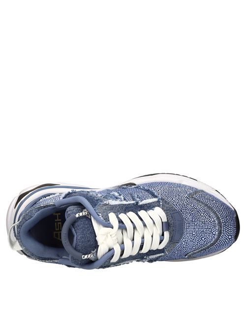 Sneakers modello Race in tessuto e strass ASH | RACE STRASS DENIM DOUBLE WASHED DENIBLU JEANS